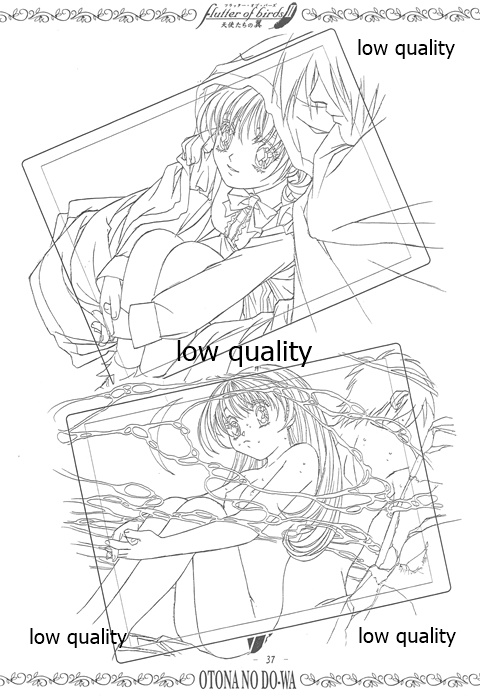 flutter of birdsII 天使たちの翼 線画集 - Page 36