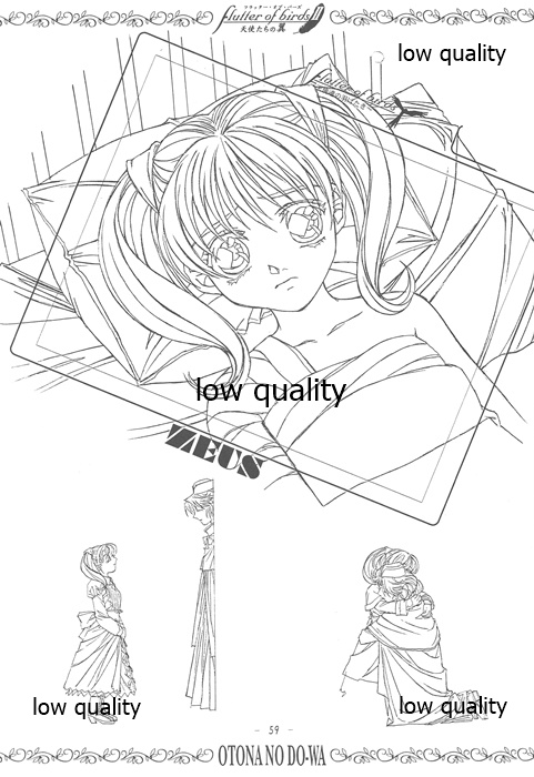 flutter of birdsII 天使たちの翼 線画集 - Page 58