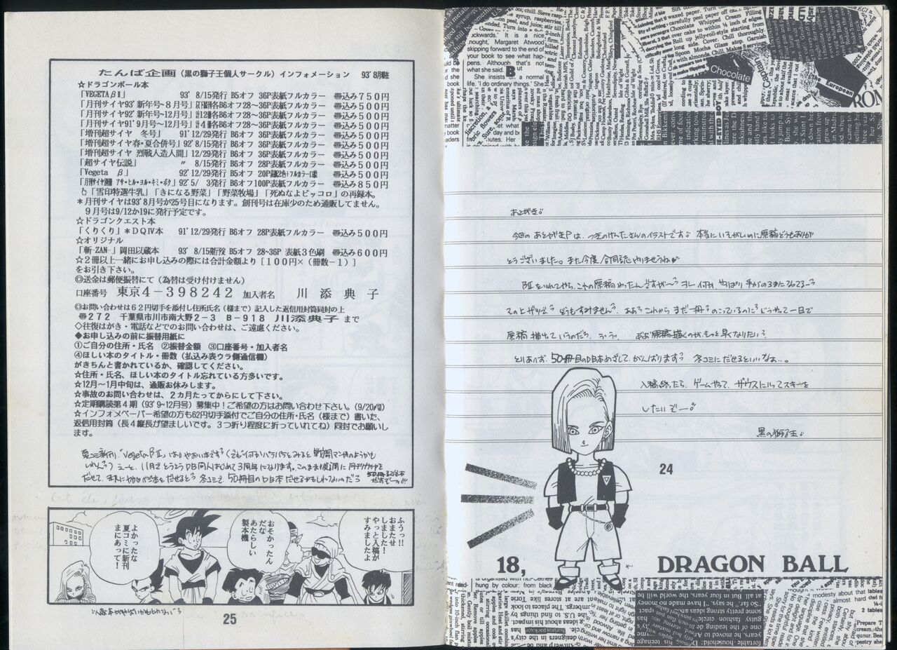 Saiyan Monthly n°25, August 1993, 2nd anniversary - Page 13