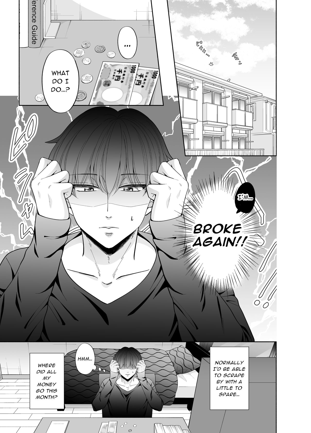 [Kanraitei (Beniko)] Kugakusei Touma-kun no Grey na Beit 3 ~Papakatsu Hen~ | Toma's Questionable Part-time Job 3 ~Sugar Daddy~ [English] [ぴぽぴぽ] - Page 3