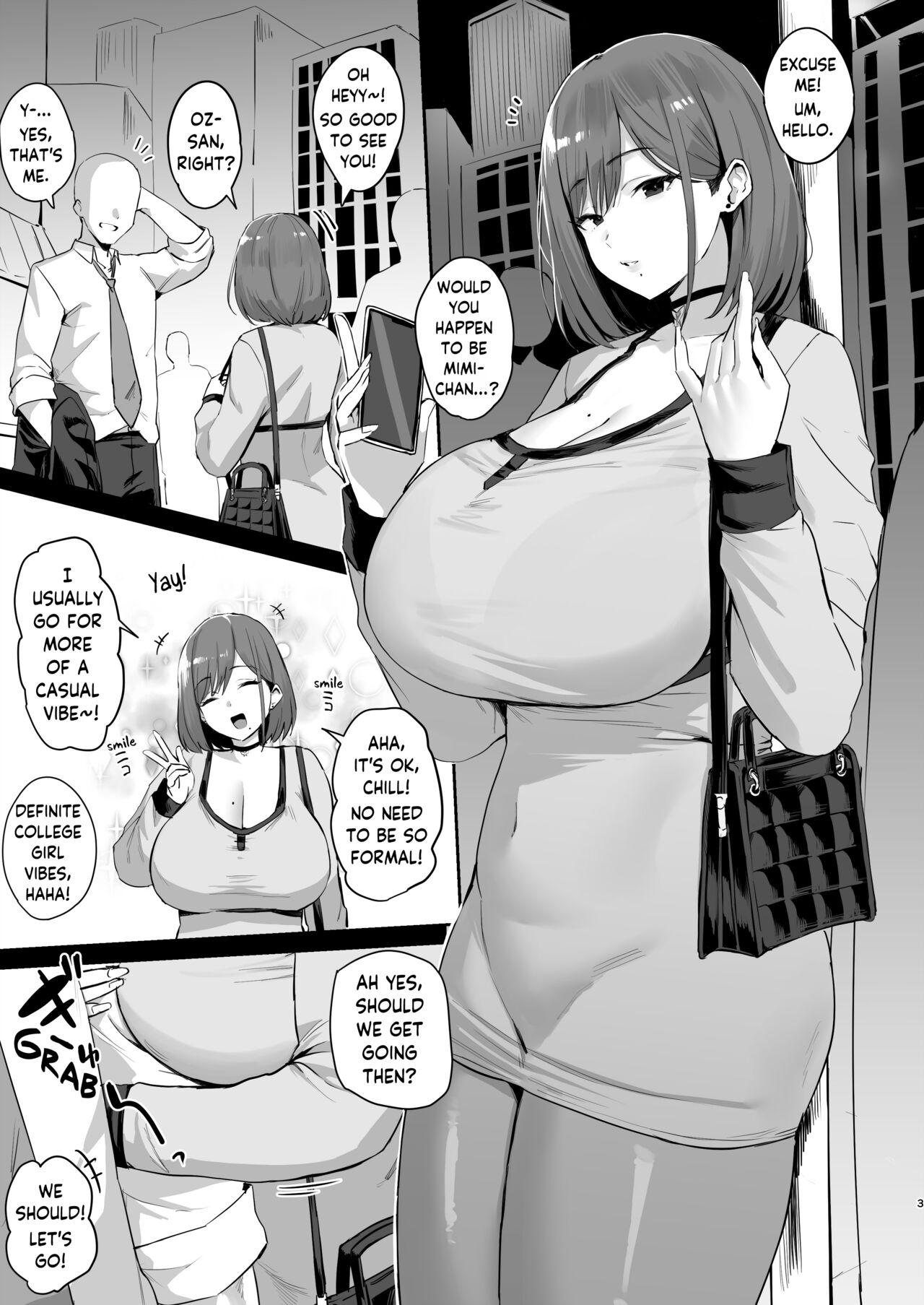 Papakatsu JD, Ochinpo Yuuryou Bukken o Mitsukeru. | College Sugar Baby - On the Market for Some Prime Daddy Dick - Page 3