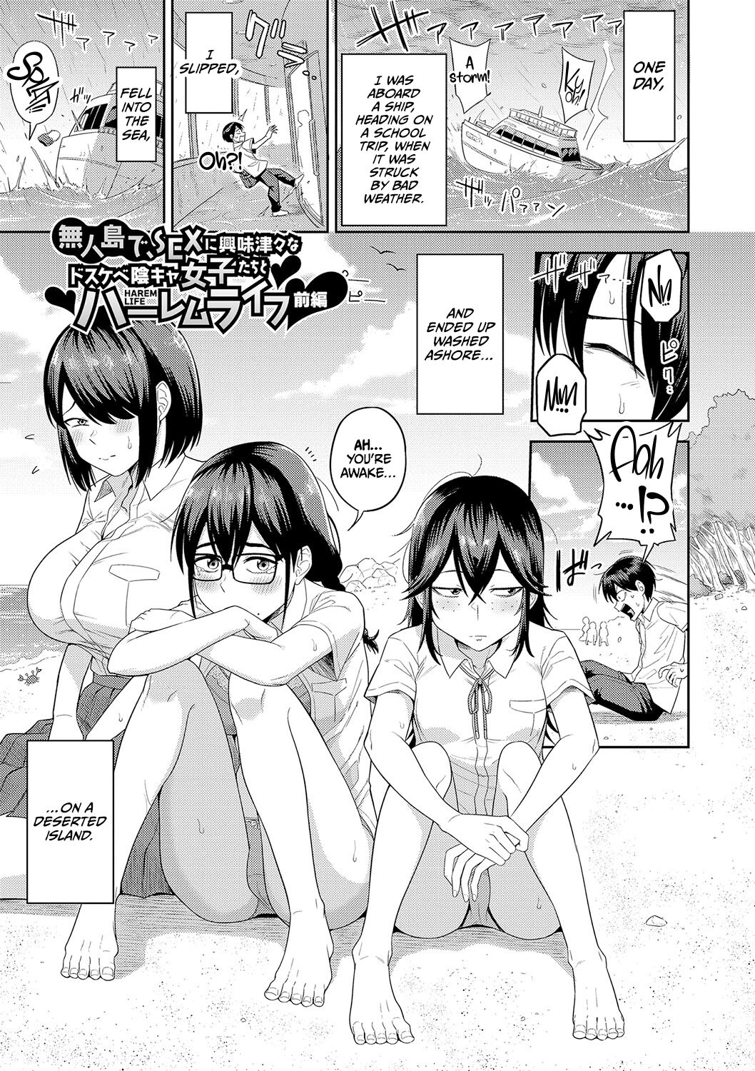Mujintou de, SEX ni Kyoumi Shinshin na Dosukebe Inkya Joshi-tachi to Harem Life - Page 4