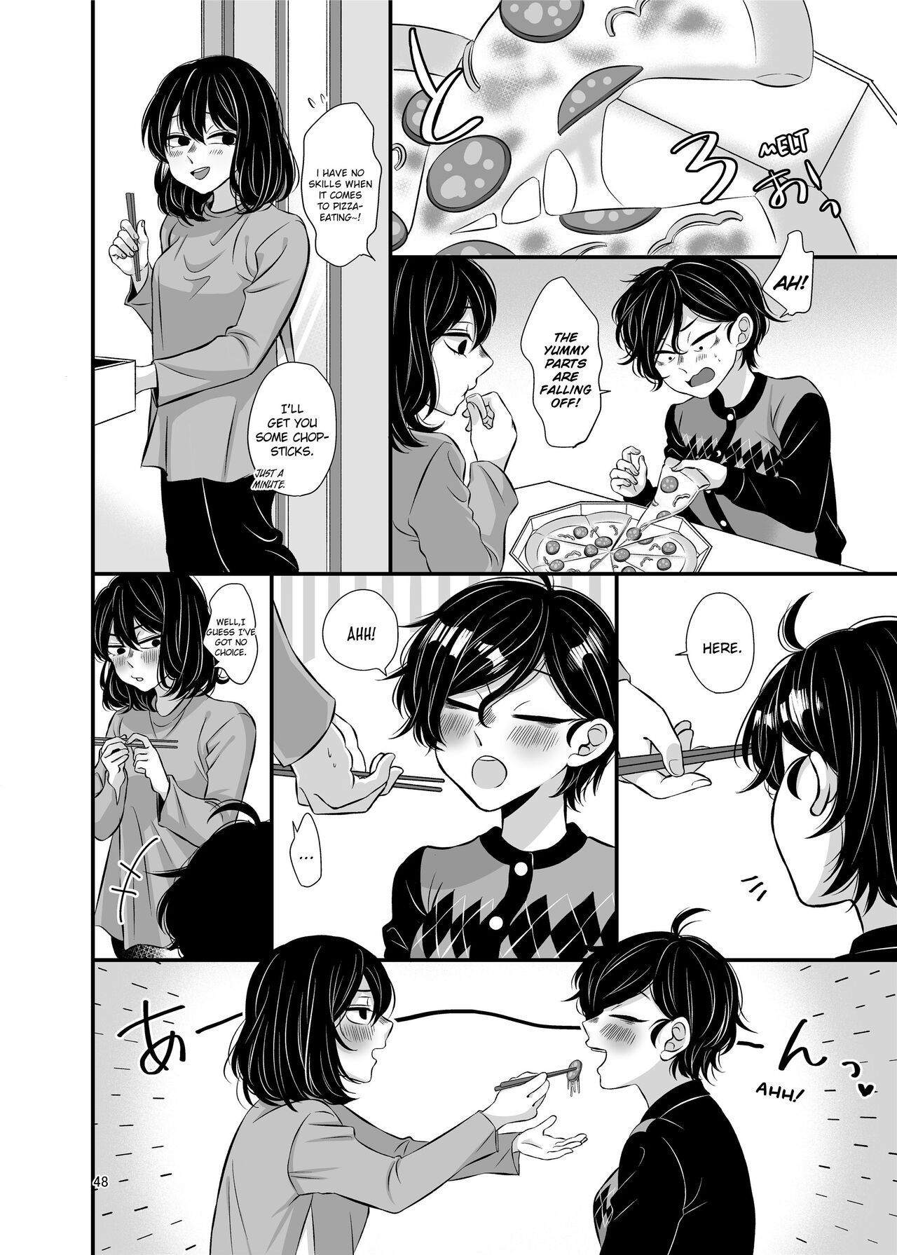Senpai and Kohai page 48 original parody - kissing females only hentai manga - read online free