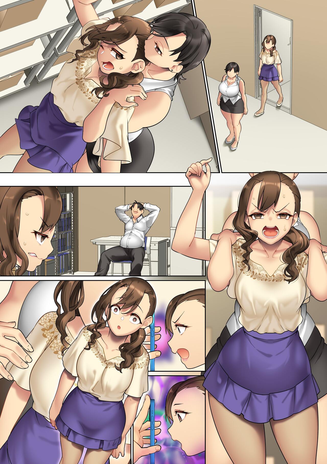 Masaka Ano Kuso Onna Joushi ga Ore no Niku Onaho ni Naru Nante! App de Iinari ni Shita Mukatsuku Onna Joushi to Onna Kouhai o Ochinpo ni Fukujuu Saseru page 43 original parody - big breasts group hentai manga - read online free