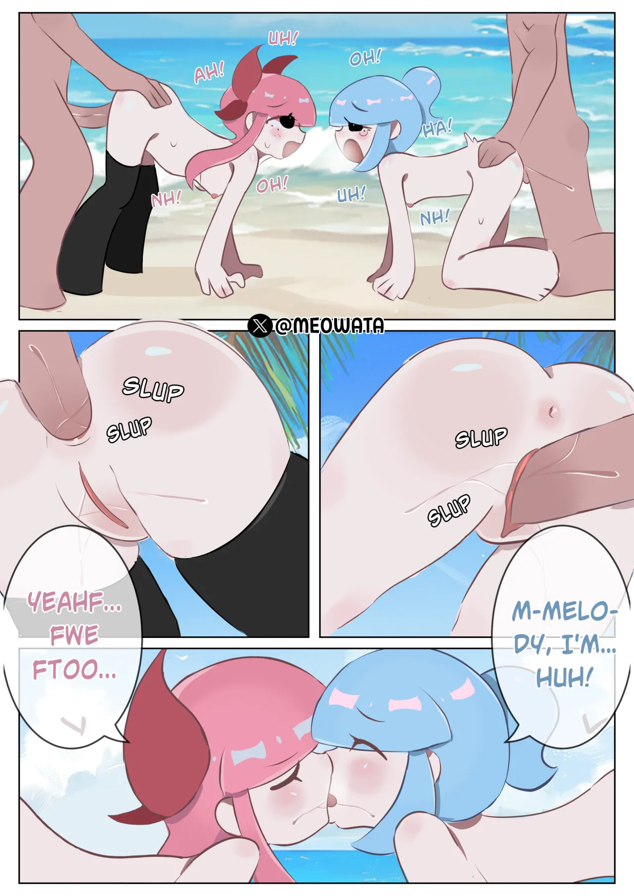 Page 15 of [Me0wyata] Janet and Melodie beach episode [English] [Translated by Simon]