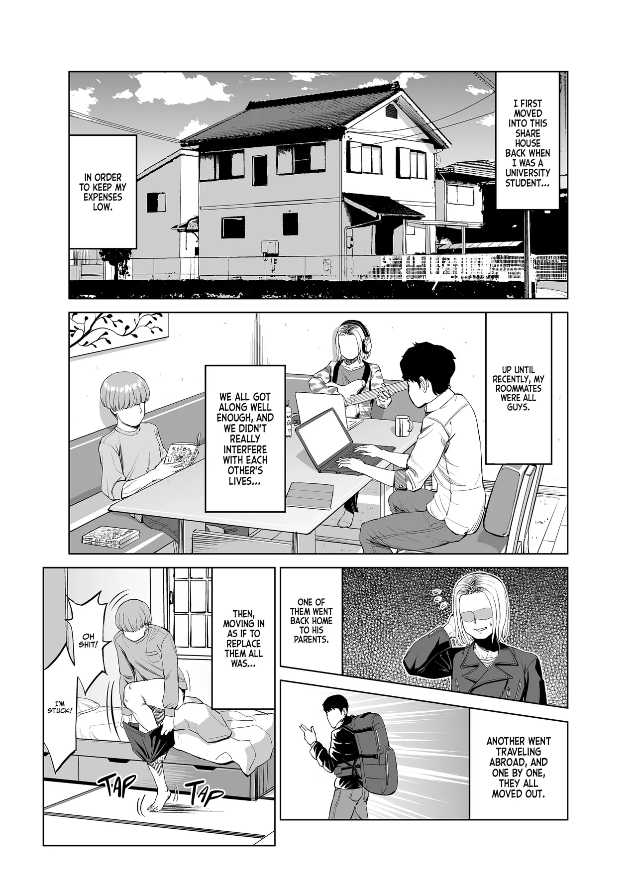 Yokkyuu Fuman na Share House no Juunin Otagai Seiyoku Tsuyoi node Souiu Kankei ni Nacchaimashou ka | Frustrated Share House Residents - Why don't we just get together since we're both horny? - Page 7