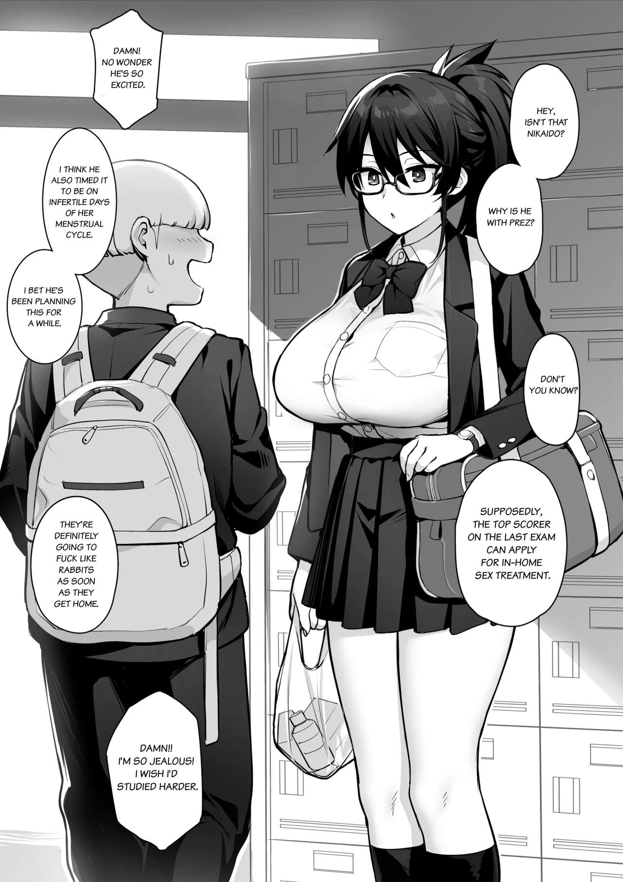 Atarashii Fuuki Iinchou ga Kyonyuu Sugiru Ken | About the New President of the Disciplinary Committee's Huge Tits page 25 original parody - big breasts group hentai manga - read online free