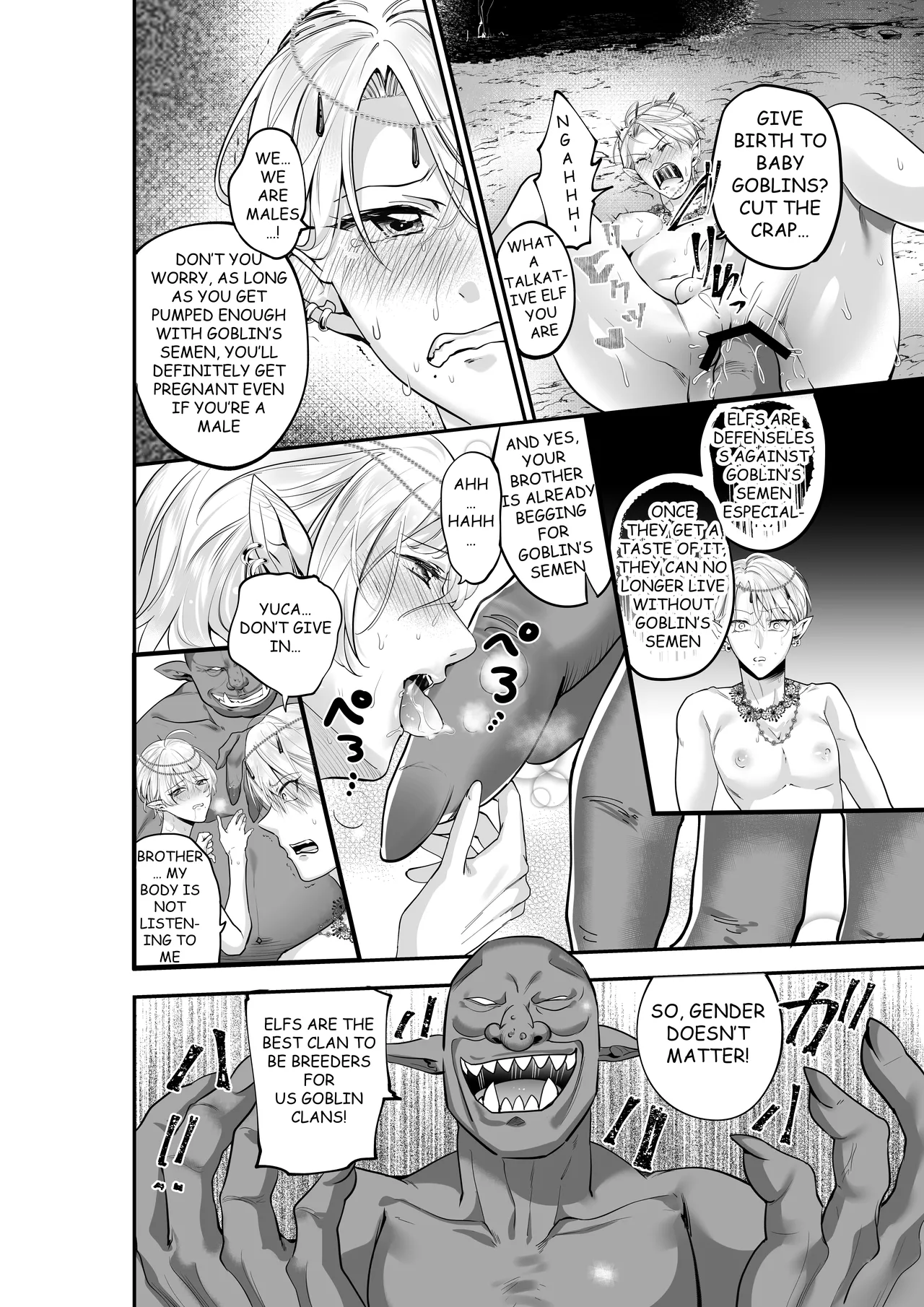 TWIN ELF BROTHERS ON VACATION TURNED BREEDING AND PREGNANT WITH GOBLINS page 13 original parody - twins elf hentai manga - read online free