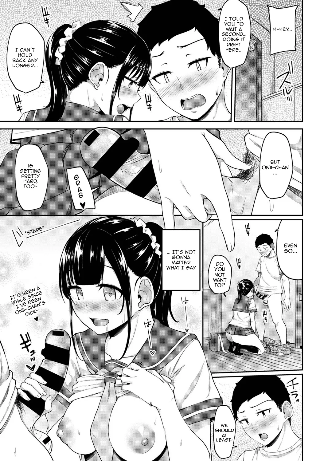 Asa Okitara Imouto ga Hadaka Apron Sugata datta node Hamete Mita | I Woke Up to my Naked Apron Sister and Tried Fucking Her Ch. 1-14 page 146 - squirting sweating hentai manga - read online free
