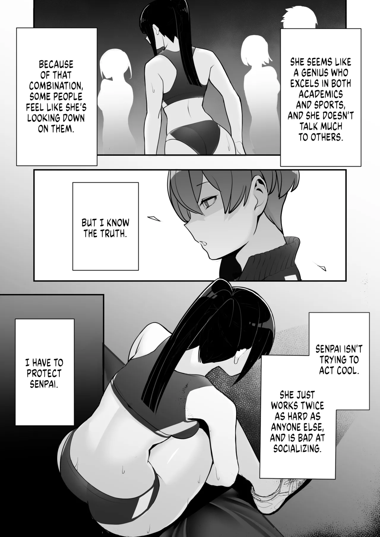 [Material Engine (Materia)] Reizoku no Kubiwa Akogare no Rikujoubu Senpai o Toraete Jibun no Konomi ni Sennou Choukyou | I Claimed my Beloved Track-and-Field Senpai and Brainwashed her into my Perfect Woman [English] page 14 original parody - leg lock big breasts hentai manga - read online free