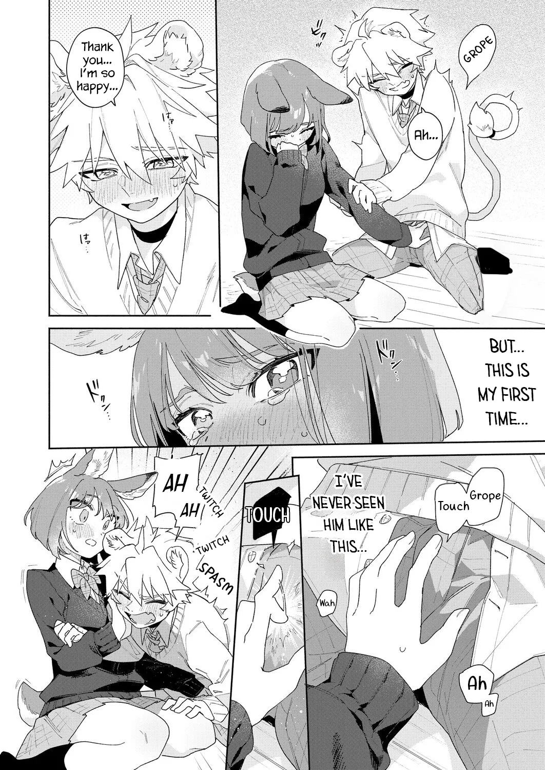 [usachanGET] Kimi no Koe de Boku o Tokashite ~ Lion-kun no Binkan na Omimi~ | Melt me with your voice - Lion-kun's sensitive ears ♡ [English] [Lunaslurp] page 16 original parody - schoolboy uniform femdom hentai manga - read online free