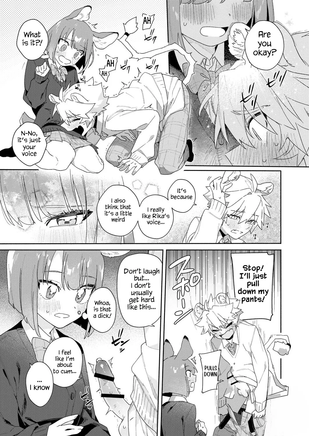 [usachanGET] Kimi no Koe de Boku o Tokashite ~ Lion-kun no Binkan na Omimi~ | Melt me with your voice - Lion-kun's sensitive ears ♡ [English] [Lunaslurp] page 17 original parody - schoolboy uniform femdom hentai manga - read online free
