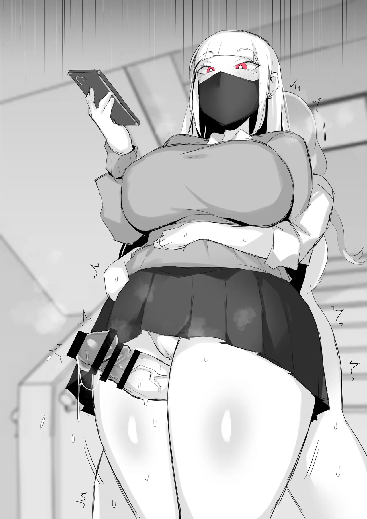 Futanari JK-tachi ga Kounai Shokushu de Mechakucha ni Naru Hanashi page 115 original parody - kissing big breasts hentai manga - read online free