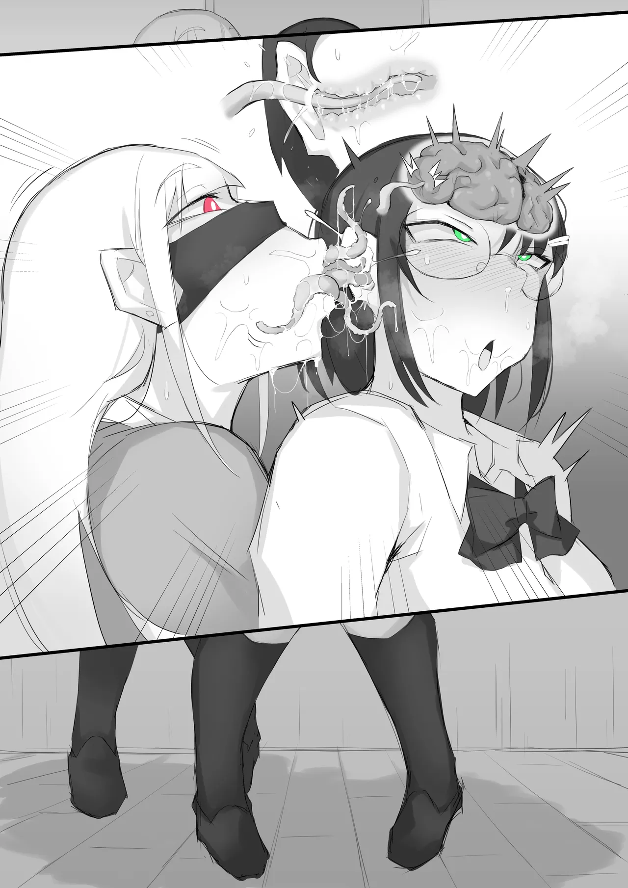 Futanari JK-tachi ga Kounai Shokushu de Mechakucha ni Naru Hanashi page 94 original parody - kissing big breasts hentai manga - read online free