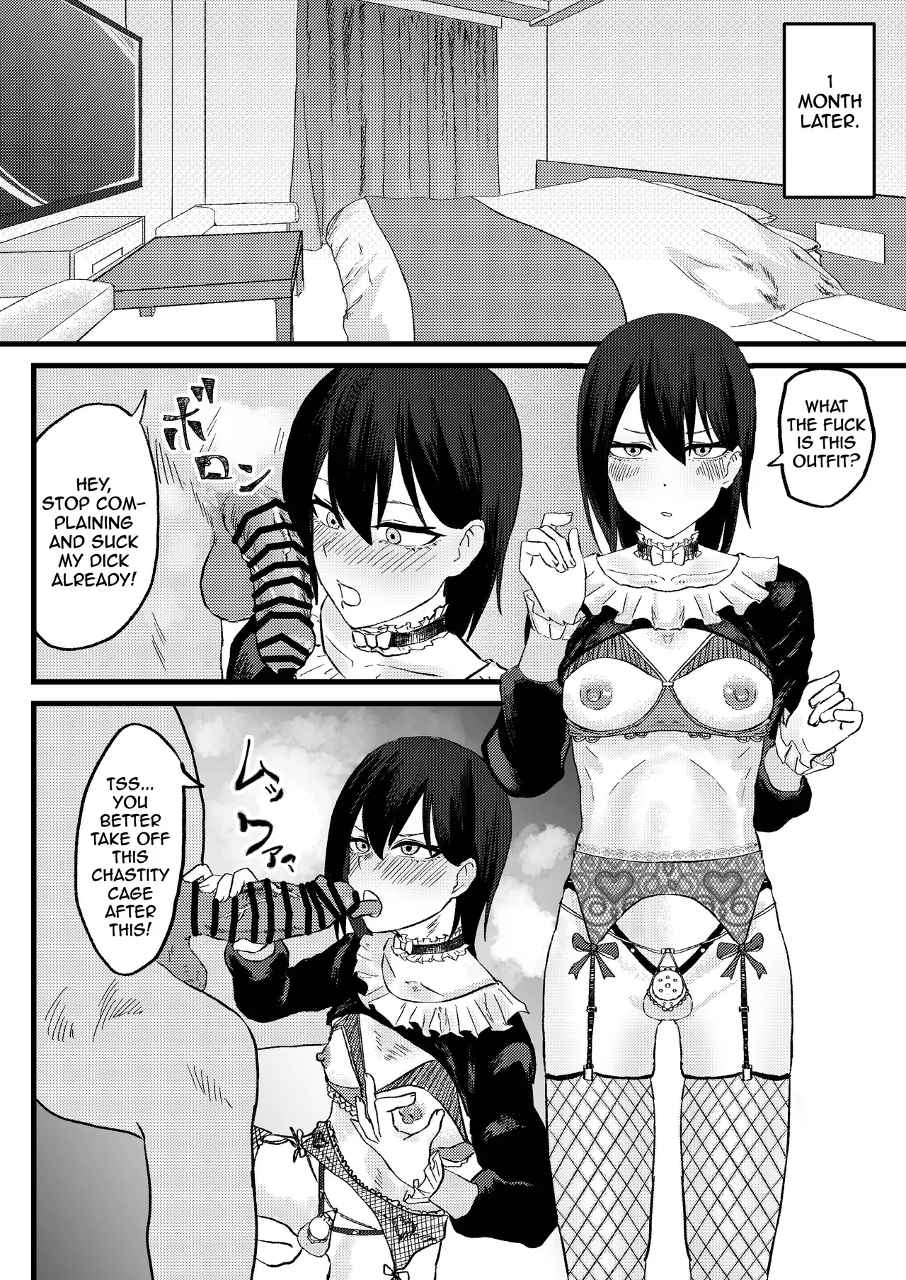 Katsuage ni Akita kara P-katsu Sagi Shitemita! | I Got Bored of Extorting People, So I Tried Sugar Daddy Scamming! + Bonus page 28 original parody - chastity belt piercing hentai manga - read online free