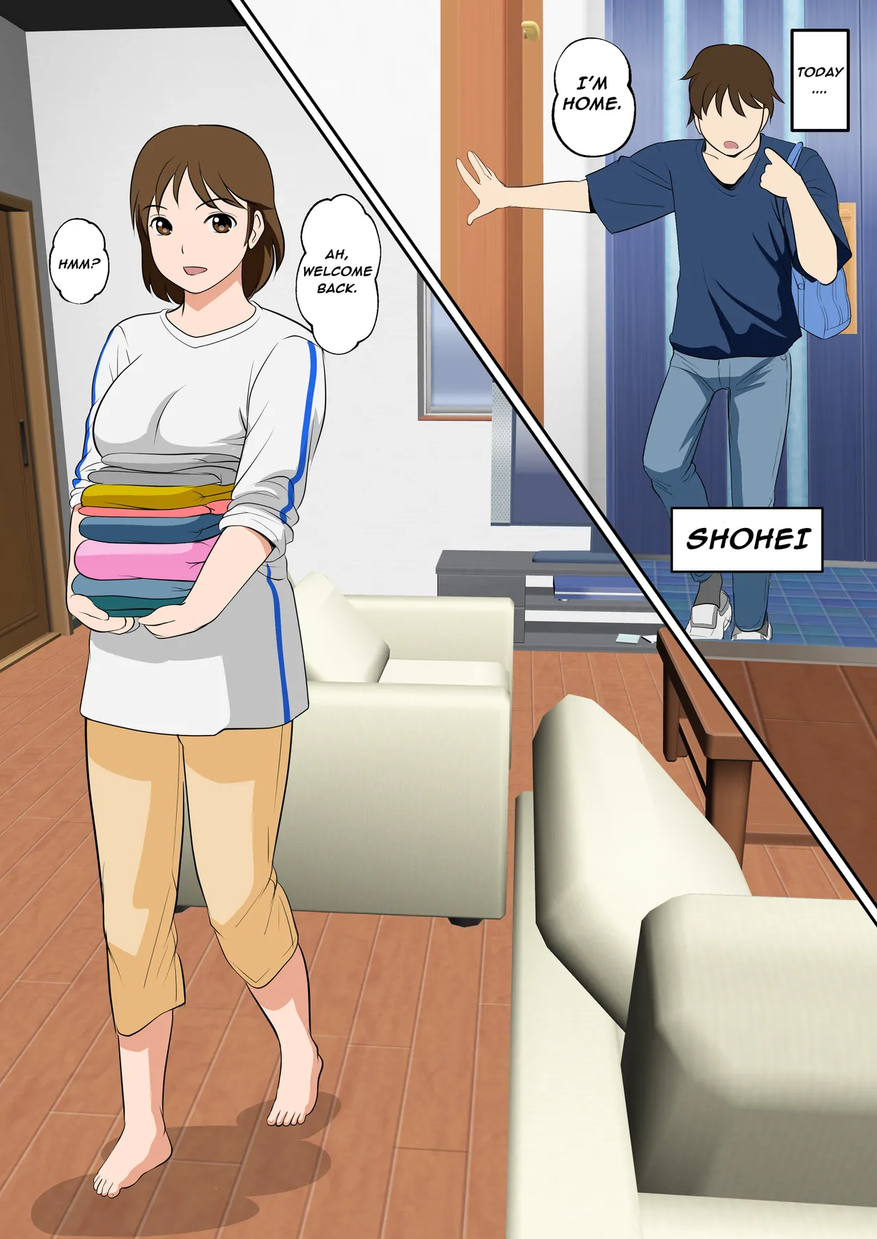 Page 3 of [Fuwatoro Opanchu Cake] Toiu wake de, Hobo Zenra no Kaa-san ni Onegai Shitemita. 2 | My Friends With My Mother [English]