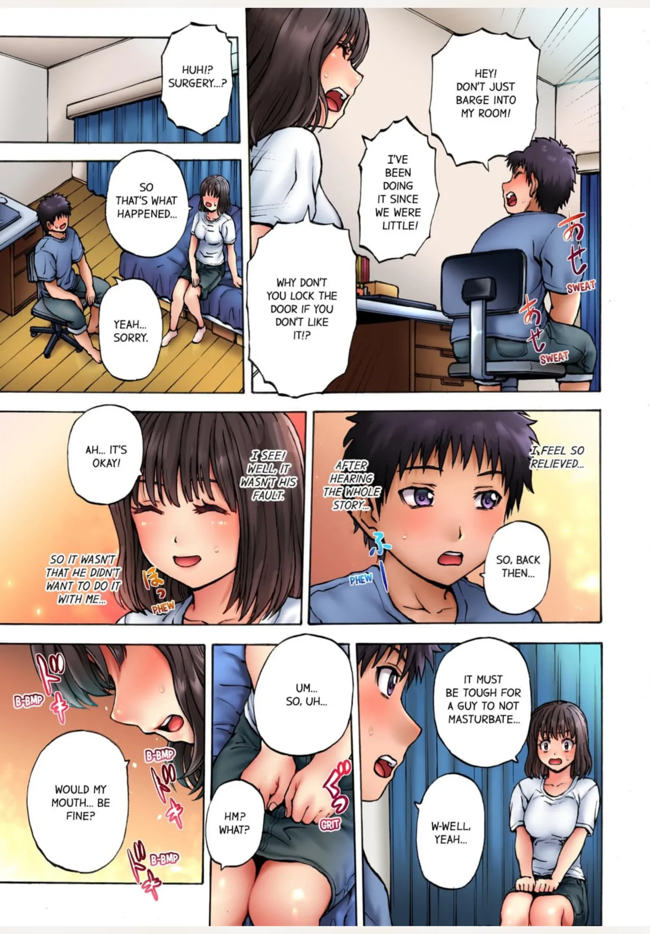 [Hirosan] Muke☆Chin ~Kaa-san no Naka de Honban Tokkun~ 1 | Sexy Time With My Stepmom 1 [English] page 24 - handjob inseki hentai manga - read online free