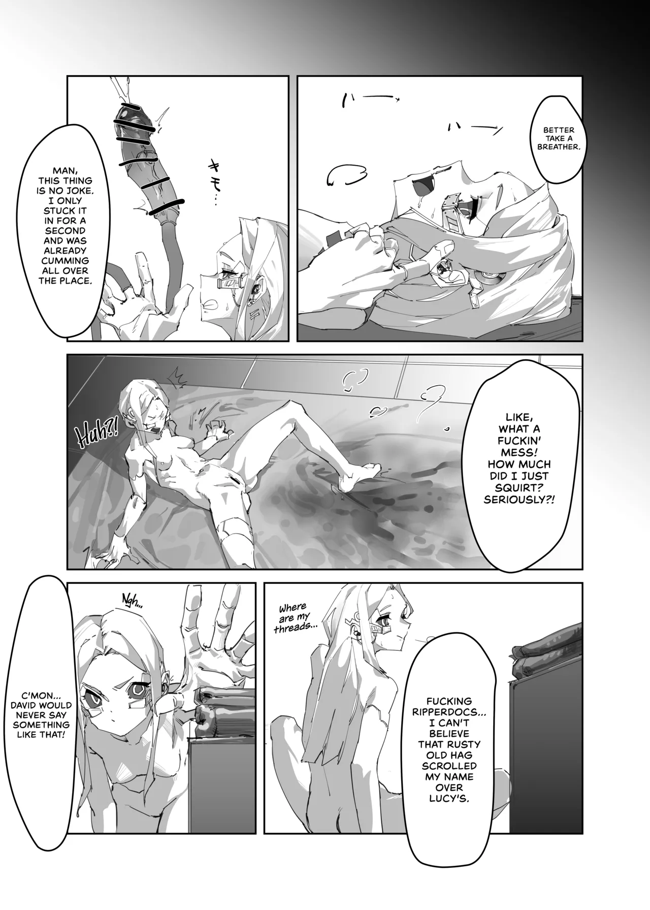 REBECCA'S REGRET page 14 featuring rebecca cyberpunk parody - masturbation anal hentai manga - read online free