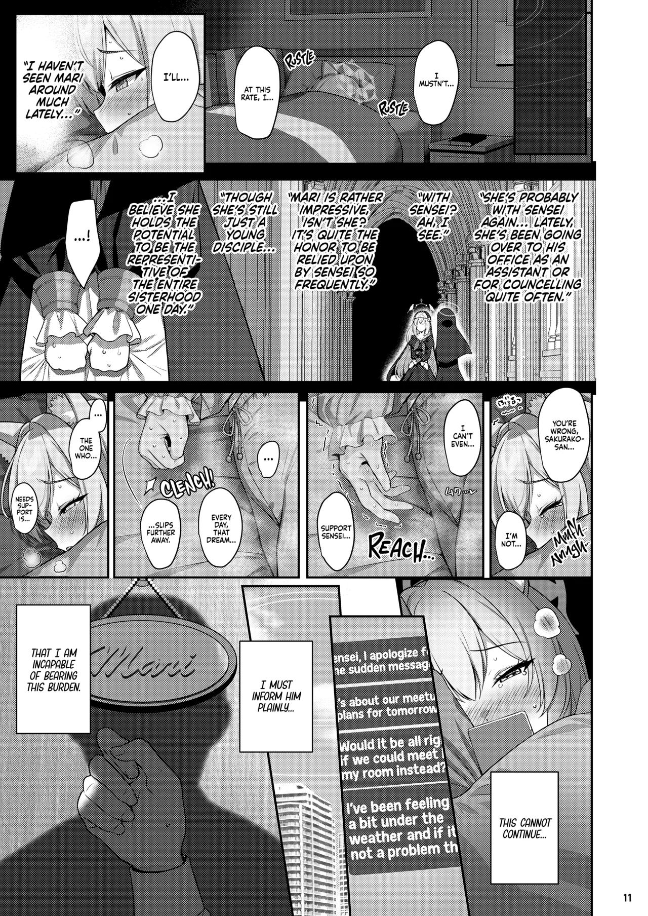 Idaraku | Sinfall page 10 featuring mari iochi blue archive parody - squirting leg lock hentai manga - read online free
