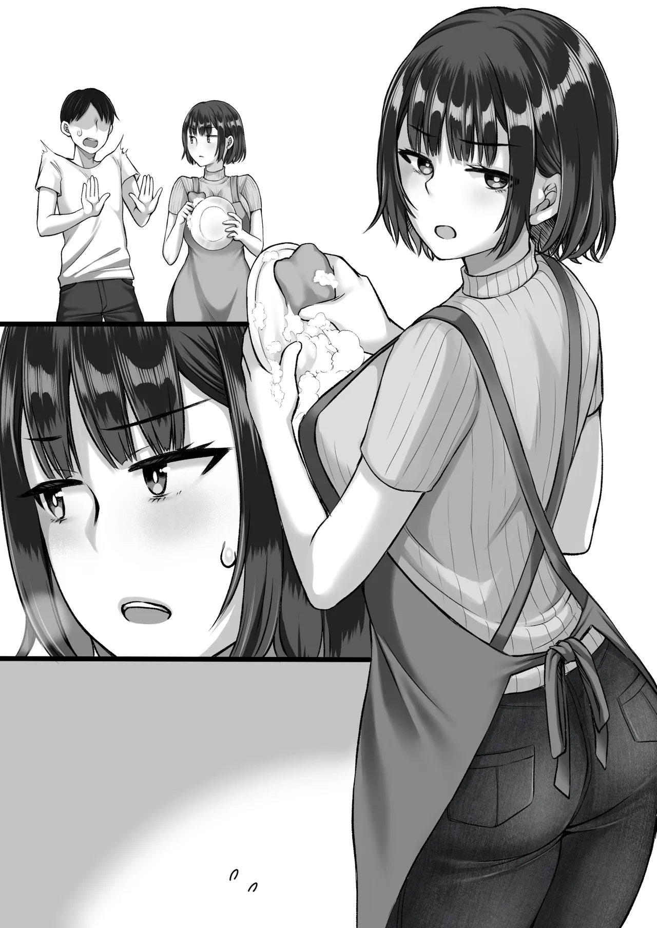Fuuzoku ni Ittara o Katai Hazu no Tsuma no Imouto ga Detekita Hanashi page 42 original parody - handjob inseki hentai manga - read online free
