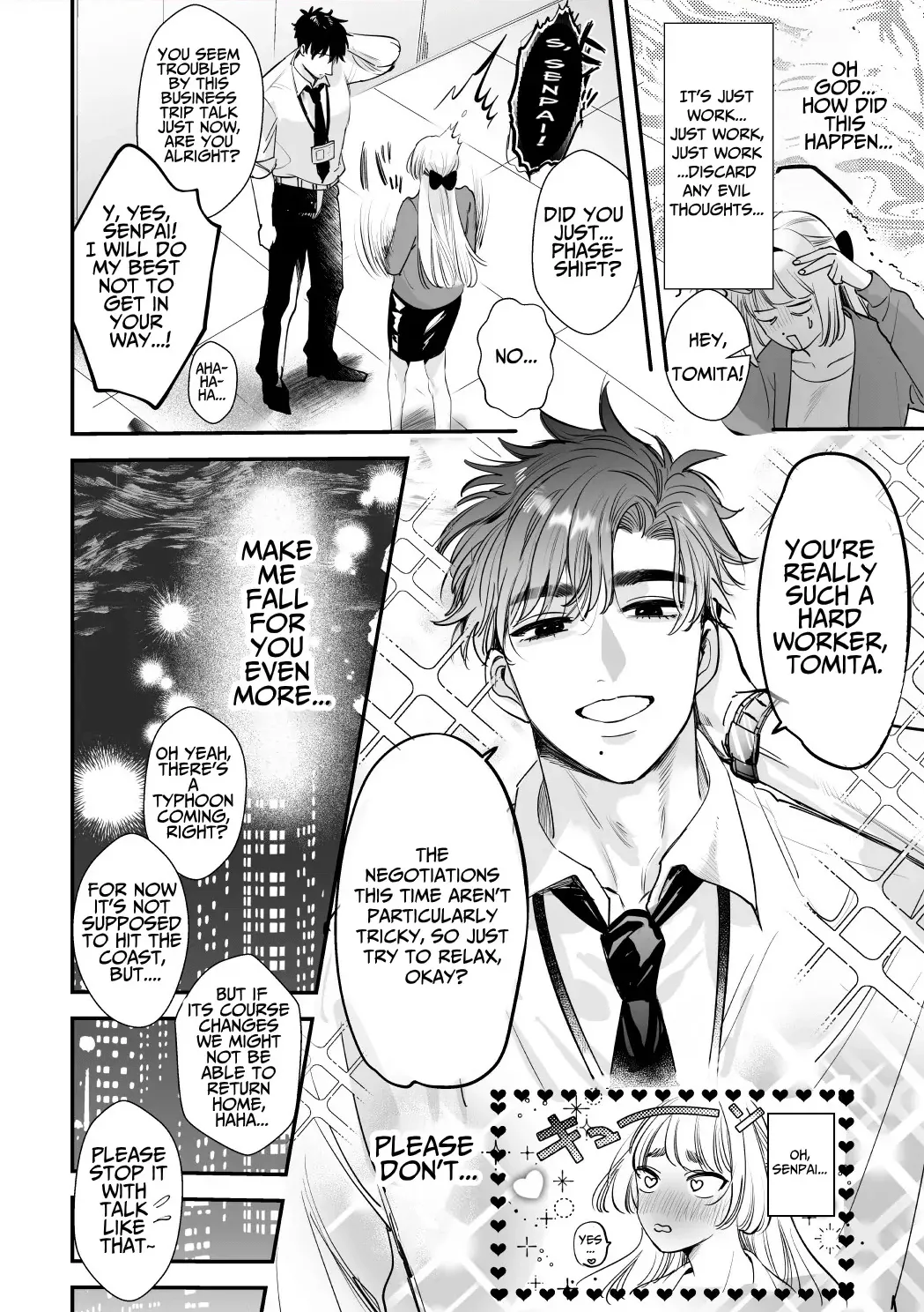 [Rewr] Kaerenai Futari ~Taifuu no Yoru, Akogare no Senpai to...Aibeya Dekiai Nama Koubi~ | They Can't Go Back ~Alone with Senpai on a Typhoon Night~ [English] page 12 original parody - kissing big breasts hentai manga - read online free