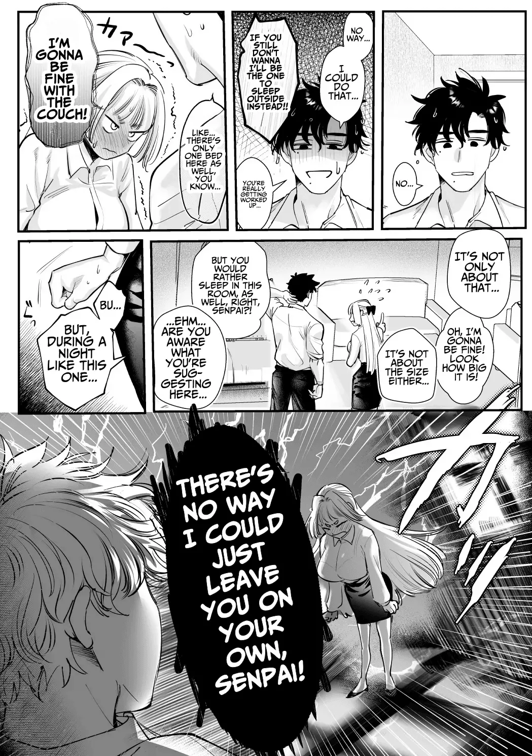 [Rewr] Kaerenai Futari ~Taifuu no Yoru, Akogare no Senpai to...Aibeya Dekiai Nama Koubi~ | They Can't Go Back ~Alone with Senpai on a Typhoon Night~ [English] page 16 original parody - kissing big breasts hentai manga - read online free