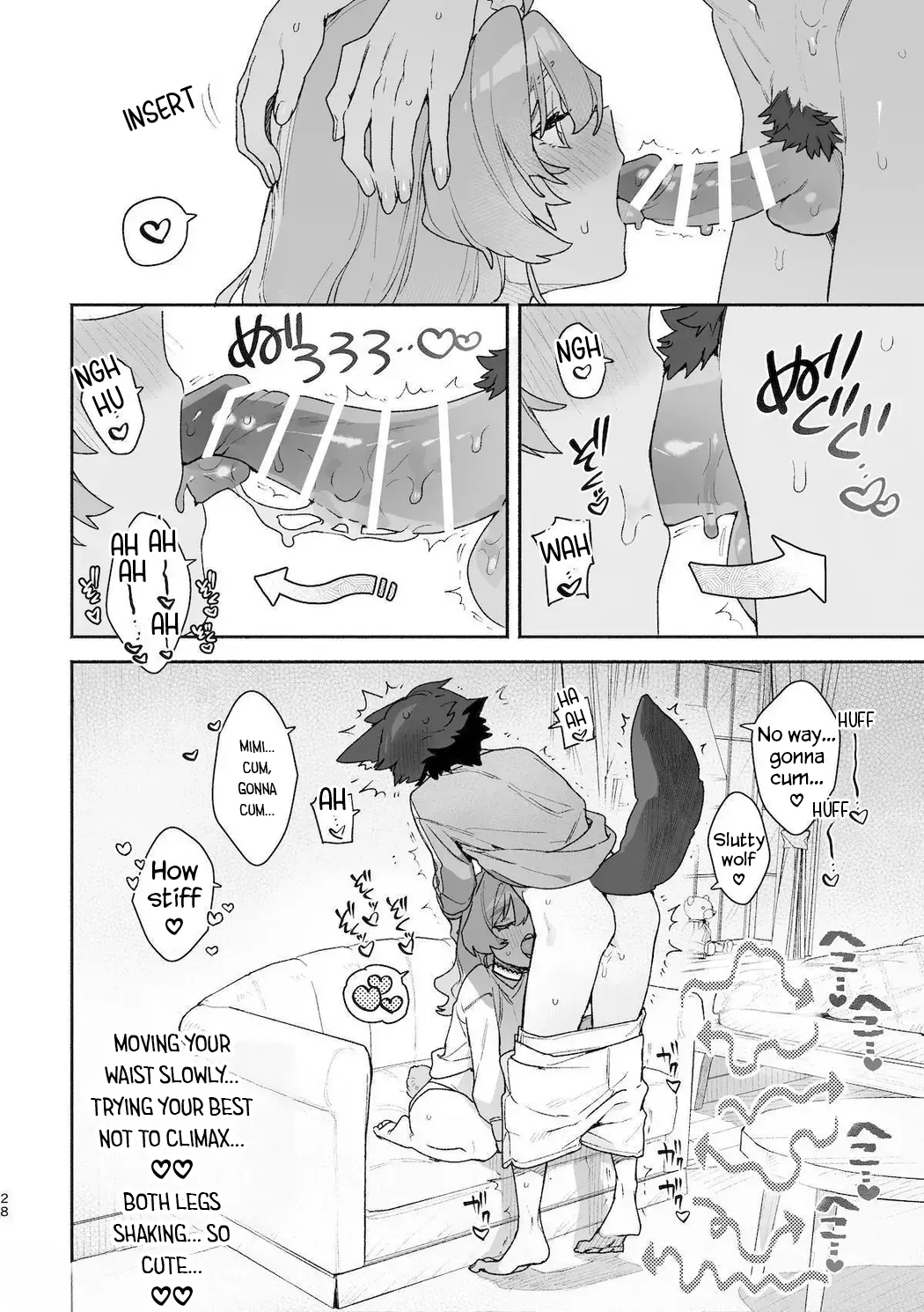 [UsachanGET] ♂ ga uke. Usagi-chan × ōkami-kun 2 | ♂ is the bottom. Rabbit-chan x Wolf-kun 2 [English] [Lunaslurp] page 30 original parody - wolf boy leg lock hentai manga - read online free
