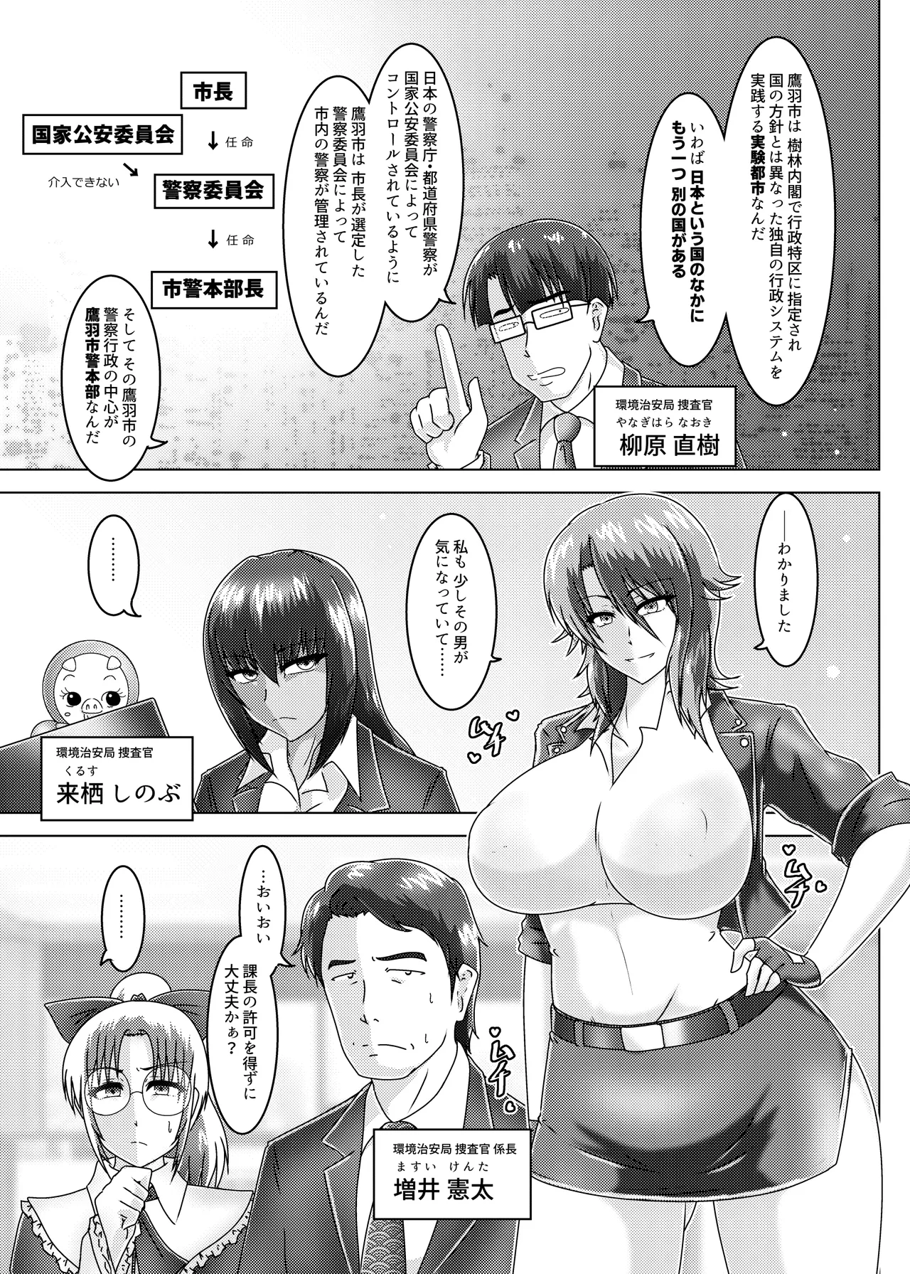 [Wagarashiya (Tasuro Kuzuha)] Sluttish-Hypnotic Detection - Kankyou Chian Kyoku Sousakan Mitsurugi Kagami -  [Digital] page 10 original parody - big breasts mind control hentai manga - read online free