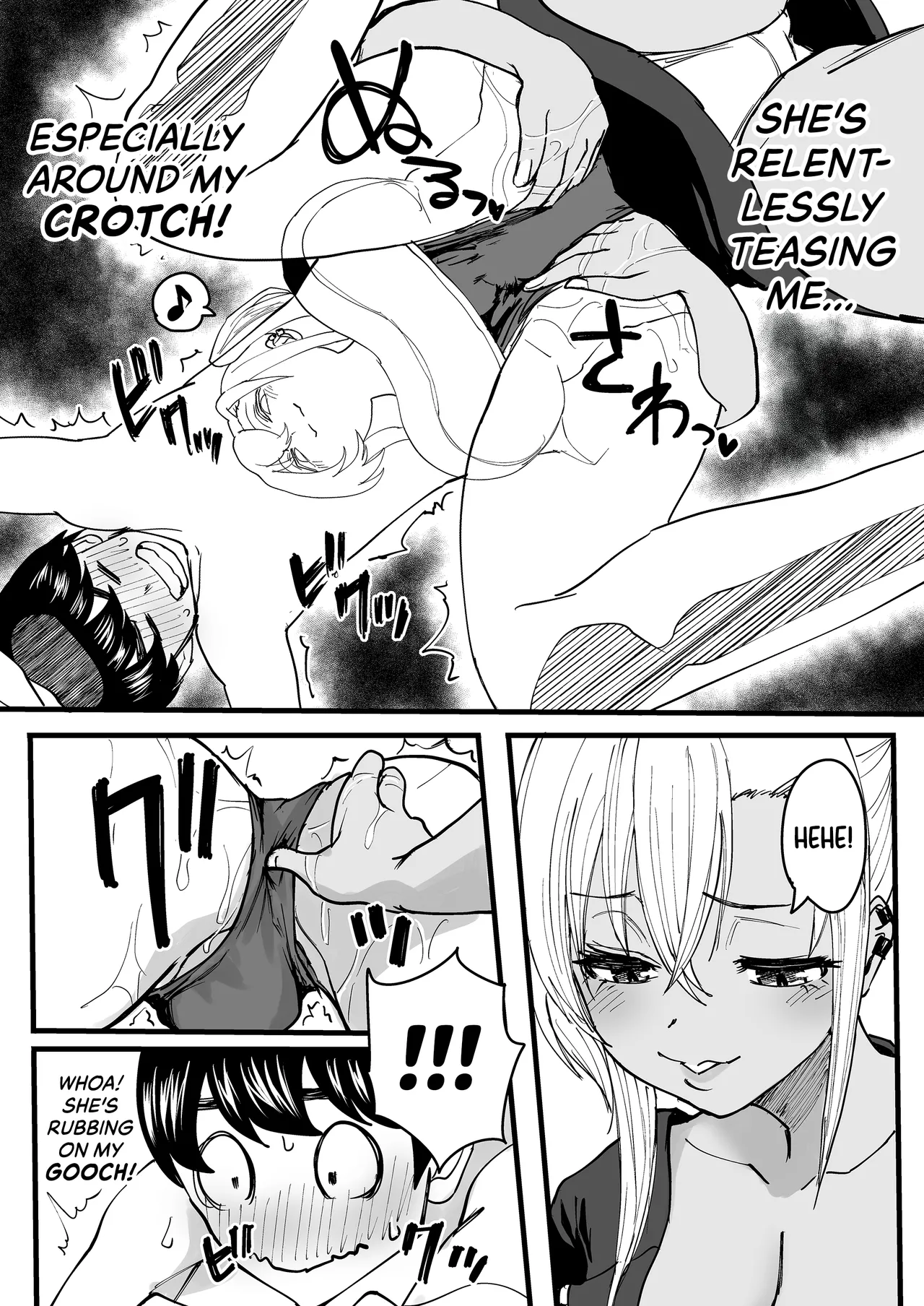 Kurogal Men-esthe Jou ga Yarasetekureru Hanashi | Happy Endings with a Tanned Gyaru Massage Therapist page 18 original parody - kissing big breasts hentai manga - read online free