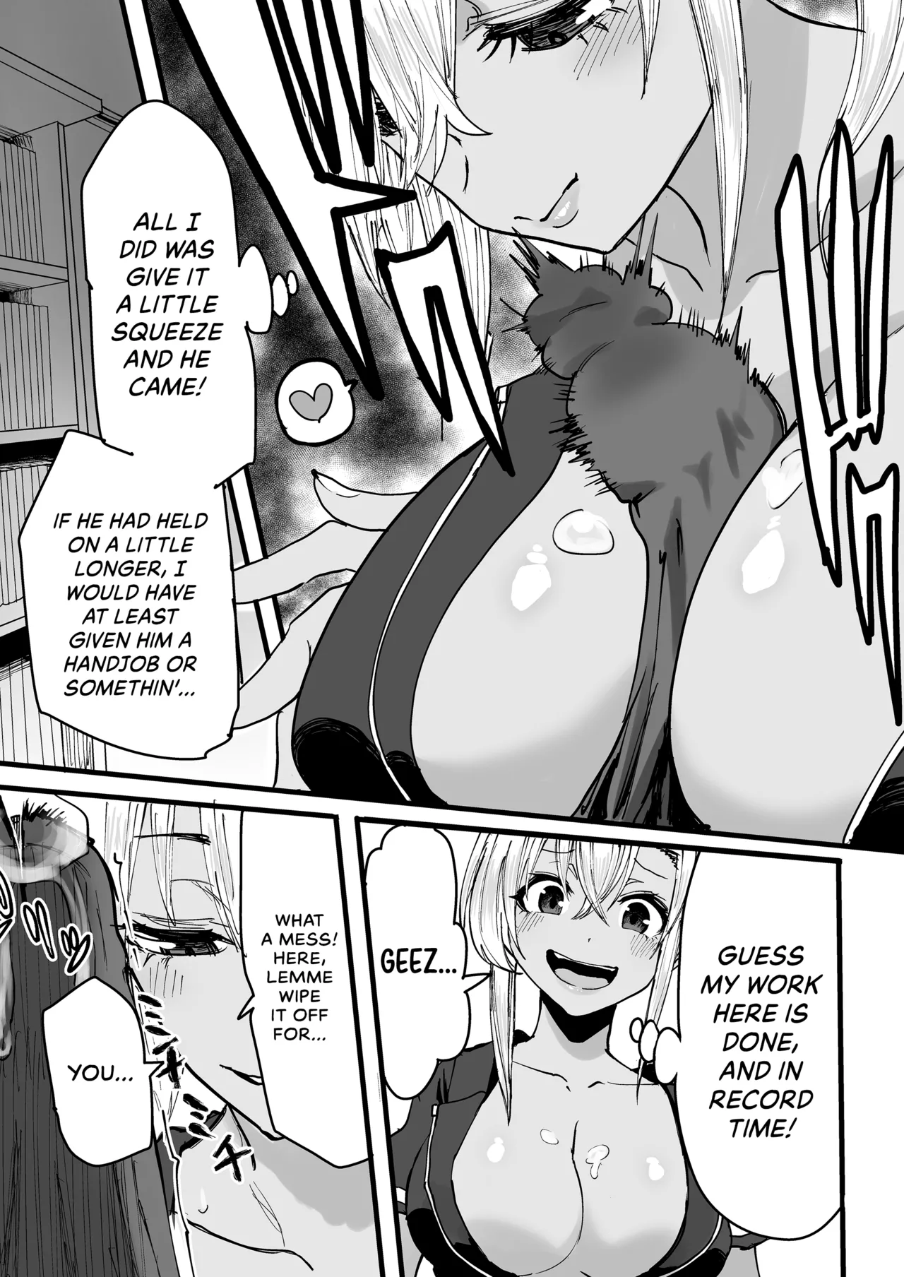 Kurogal Men-esthe Jou ga Yarasetekureru Hanashi | Happy Endings with a Tanned Gyaru Massage Therapist page 22 original parody - kissing big breasts hentai manga - read online free