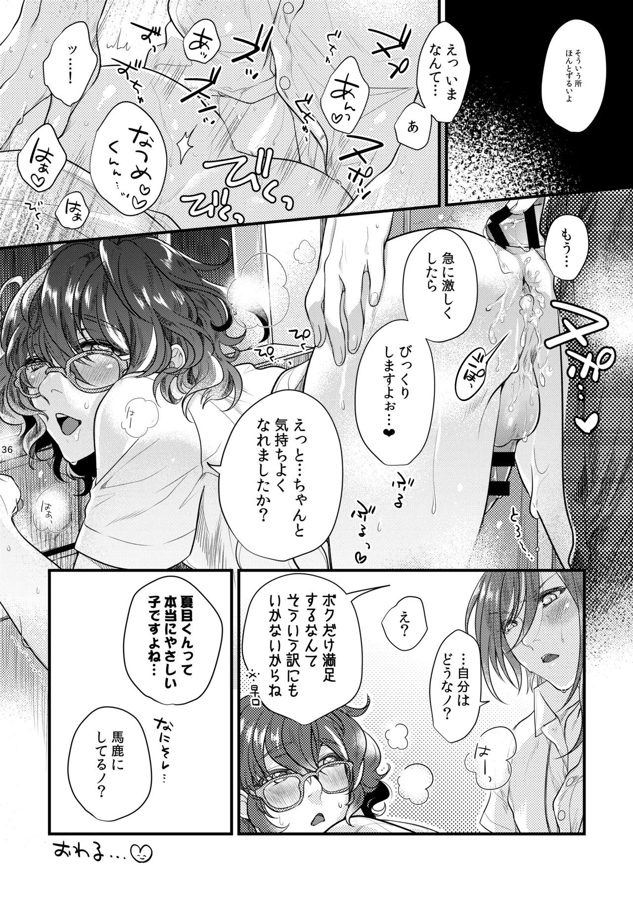 Kore wa Hitotsu no Ai no Akashi page 35 featuring natsume sakasaki ensemble stars parody - kissing glasses hentai manga - read online free