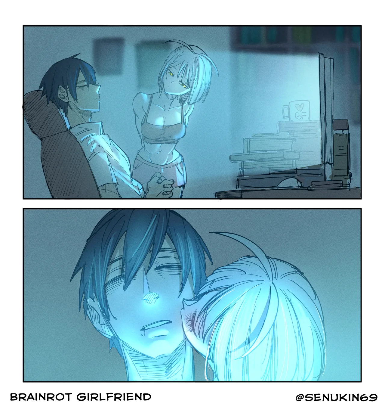 Brainrot Girlfriend page 42 original parody - big breasts hotpants hentai manga - read online free