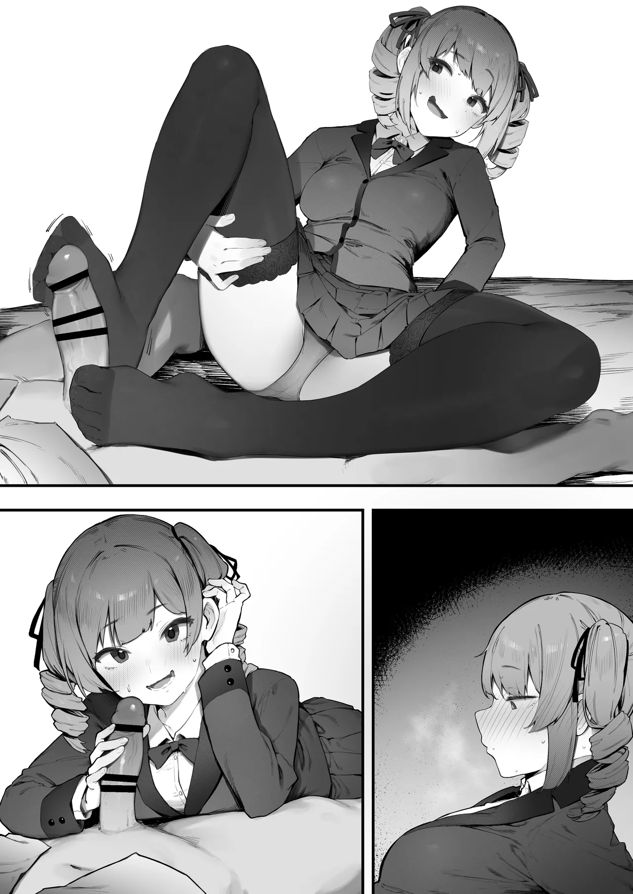 Souteigai na Ojou-sama page 10 original parody - schoolgirl uniform stockings hentai manga - read online free