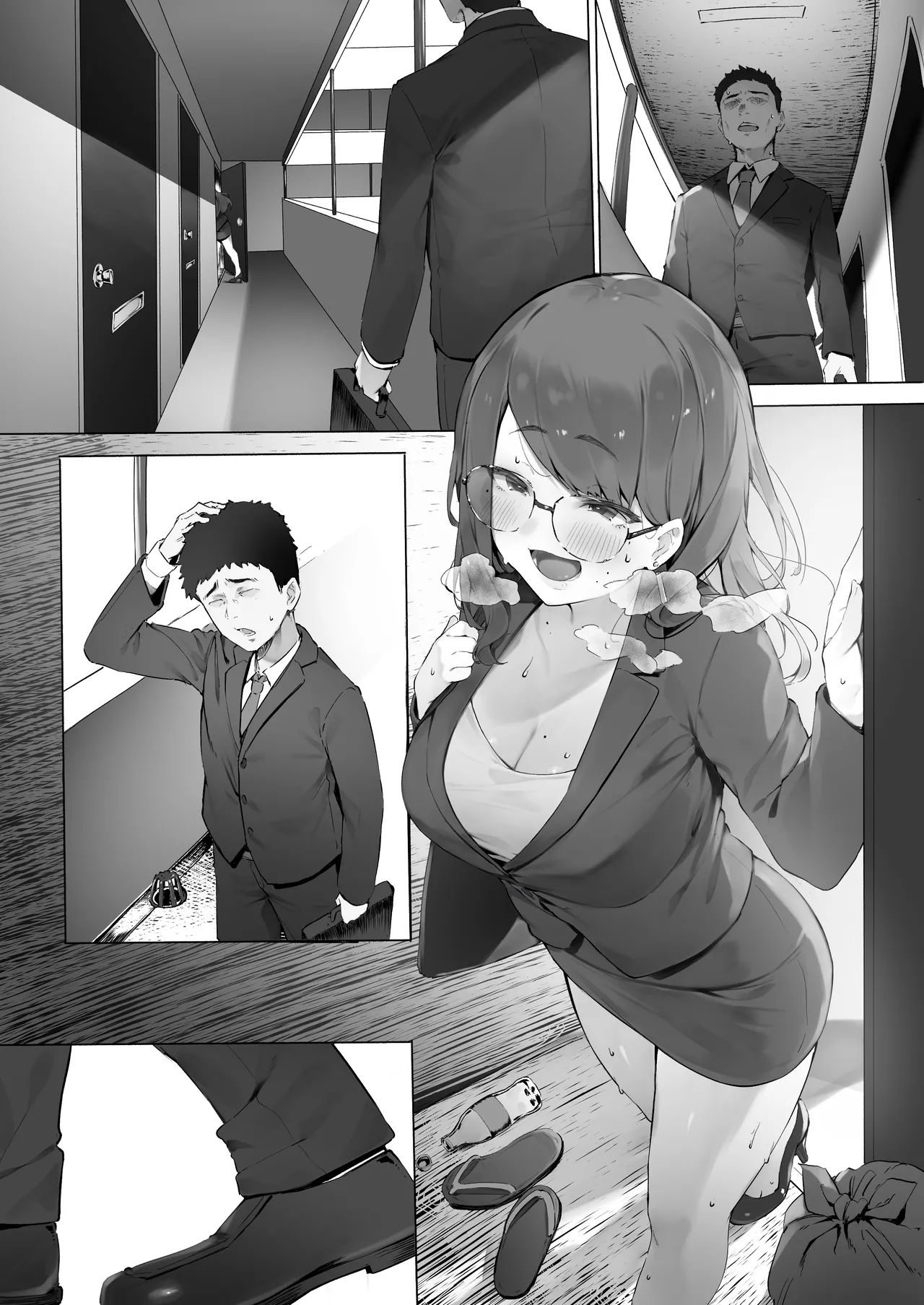 Hanko Kawari Ni Chinpo De Shiofuki page 9 original parody - business suit big breasts hentai manga - read online free