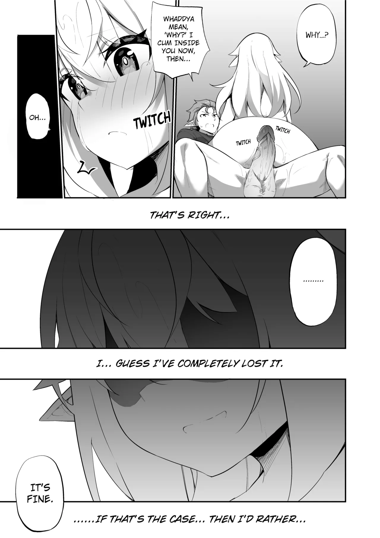 [Slime no Kanmuri (Kanmuri)] ♂ Boukensha-san ga ♀ Elf ni Sarete Shinyuu(Nakama) to Musubareru Hanashi | The Bonding Tale of ♂Adventurer-turned-♀Elf and Her Comrade [English] [Uncensored] [Digital] page 30 original parody - elf big breasts hentai manga - read online free