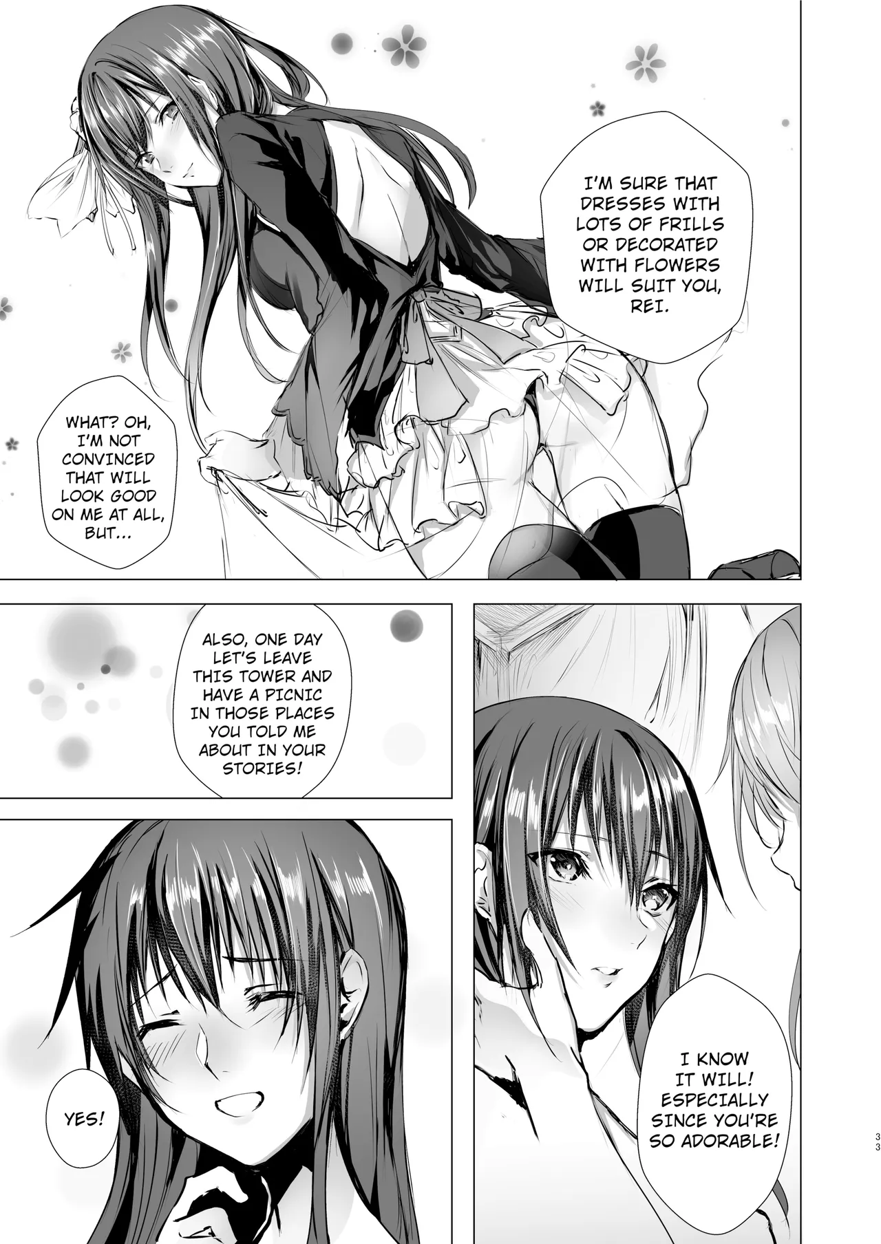[Yugen no Suda (Mugen no Sudadokei)] Gekkoutou no Yume Nyotaika Douwa ~Danshi Kinsei no Tou~ | DREAM OF THE MOONLIGHT TOWER [English] [Decensored] [Digital] page 33 original parody - uncensored yuri hentai manga - read online free