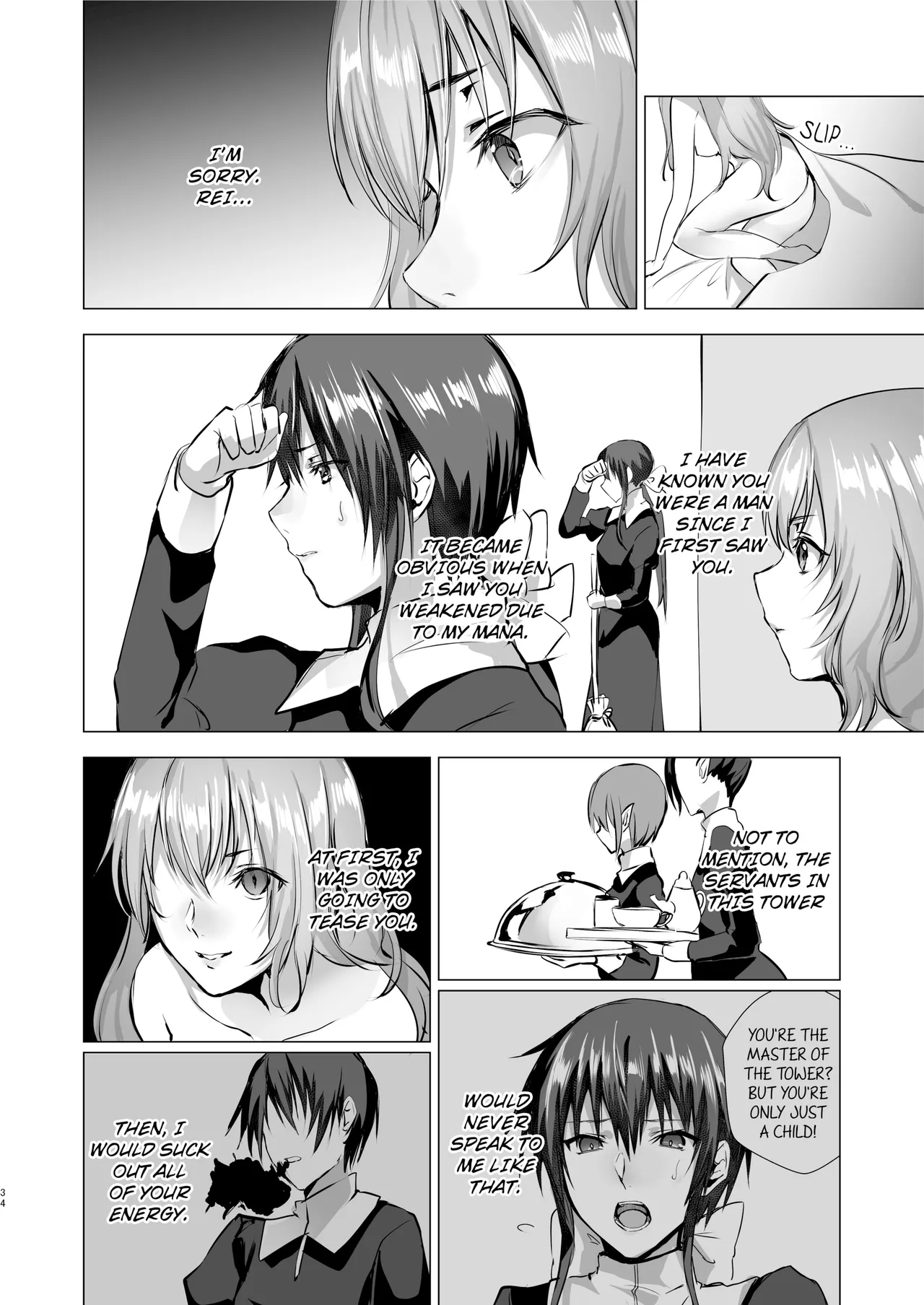 [Yugen no Suda (Mugen no Sudadokei)] Gekkoutou no Yume Nyotaika Douwa ~Danshi Kinsei no Tou~ | DREAM OF THE MOONLIGHT TOWER [English] [Decensored] [Digital] page 34 original parody - uncensored yuri hentai manga - read online free