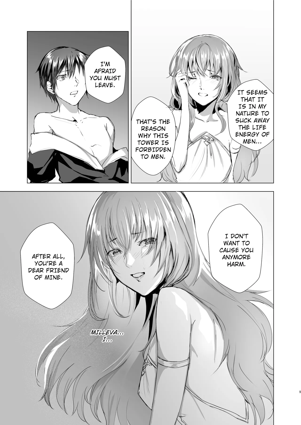 [Yugen no Suda (Mugen no Sudadokei)] Gekkoutou no Yume Nyotaika Douwa ~Danshi Kinsei no Tou~ | DREAM OF THE MOONLIGHT TOWER [English] [Decensored] [Digital] page 9 original parody - uncensored yuri hentai manga - read online free