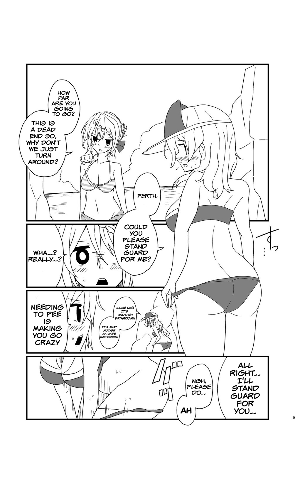 Perth no Ichiban Nagai Hi - Perth's longest day. page 9 featuring perth kantai collection parody - swimsuit bikini hentai manga - read online free