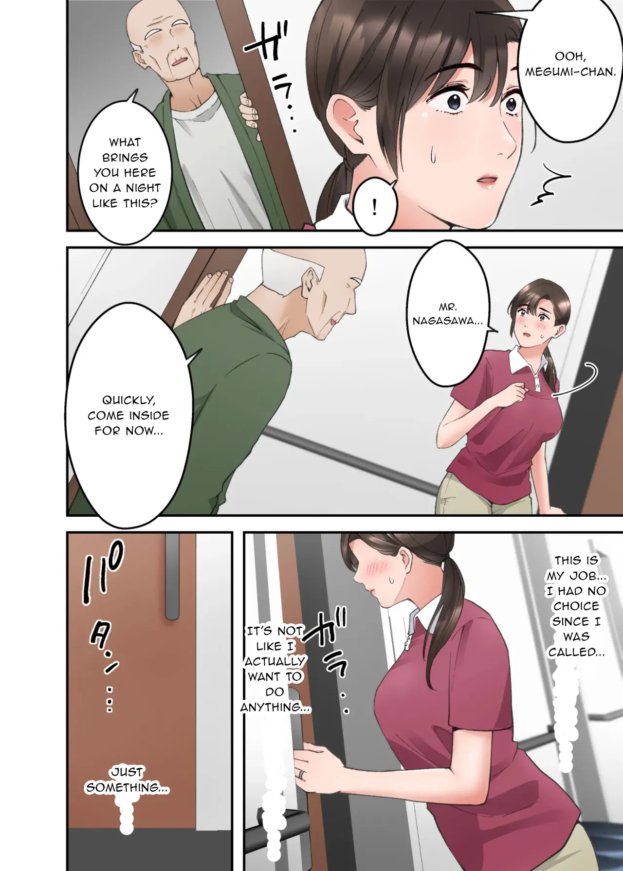 Hitozuma no Kaigoshi ga Yoboyobo Jii-san ni Ikasare Makuru Hanashi page 41 original parody - sole female nakadashi hentai manga - read online free