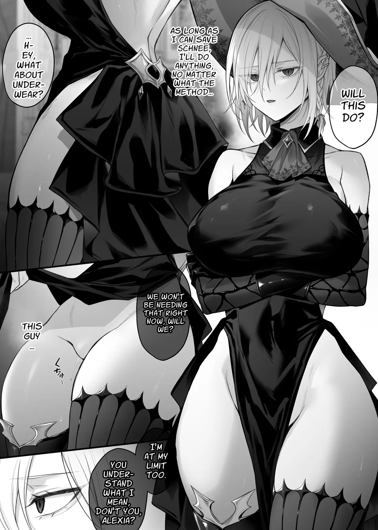 Juketsu no Majo Alexia wa Mou Otoko ni Modorenai | The Cursed Blood Witch Alexia Can Never Go Back to Being a Man page 39 original parody - leg lock big breasts hentai manga - read online free