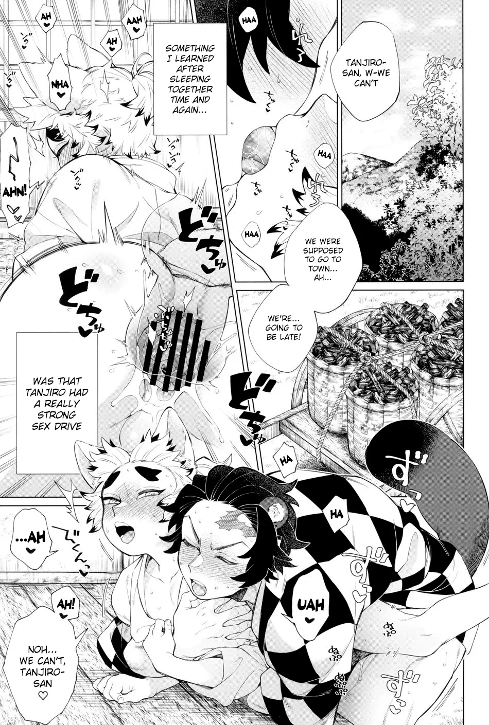 [Mekao (Den Meka)] Tanjirou-san Kodomo Atsukai Shinaide Kudasai | Tanjirou-san, Please Don't Treat Me Like a Child (Kimetsu no Yaiba) [English] {Chin²} page 41 featuring tanjirou kamado kimetsu no yaiba parody - kemonomimi yaoi hentai manga - read online free