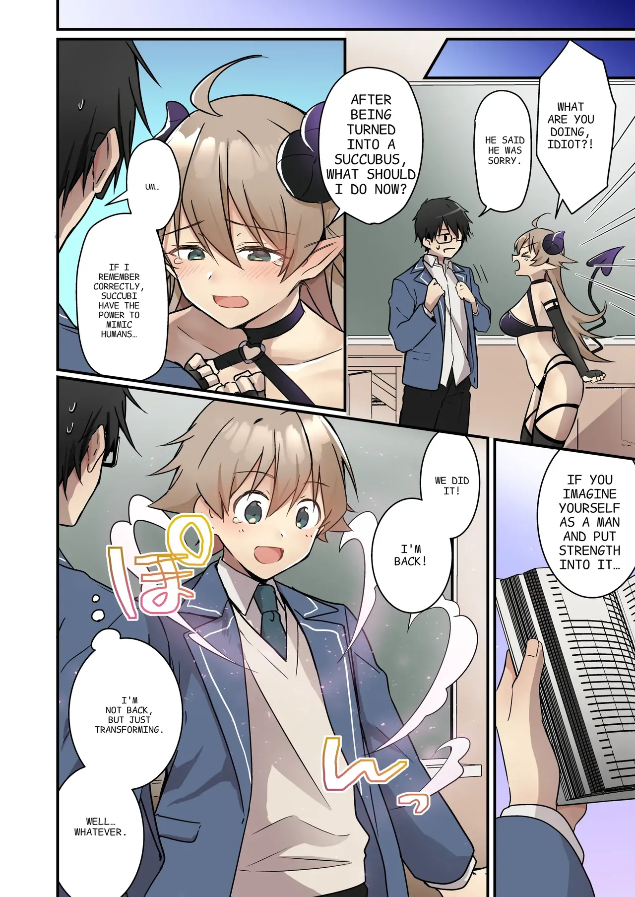 [TSF no F (NOMU)] Shoukan Sareta Succubus ga Boku da Nante Kiitenain desu kedo (Naki) | I didn't know that I was the summoned succubus (cry) [English] page 19 original parody - transformation demon girl hentai manga - read online free