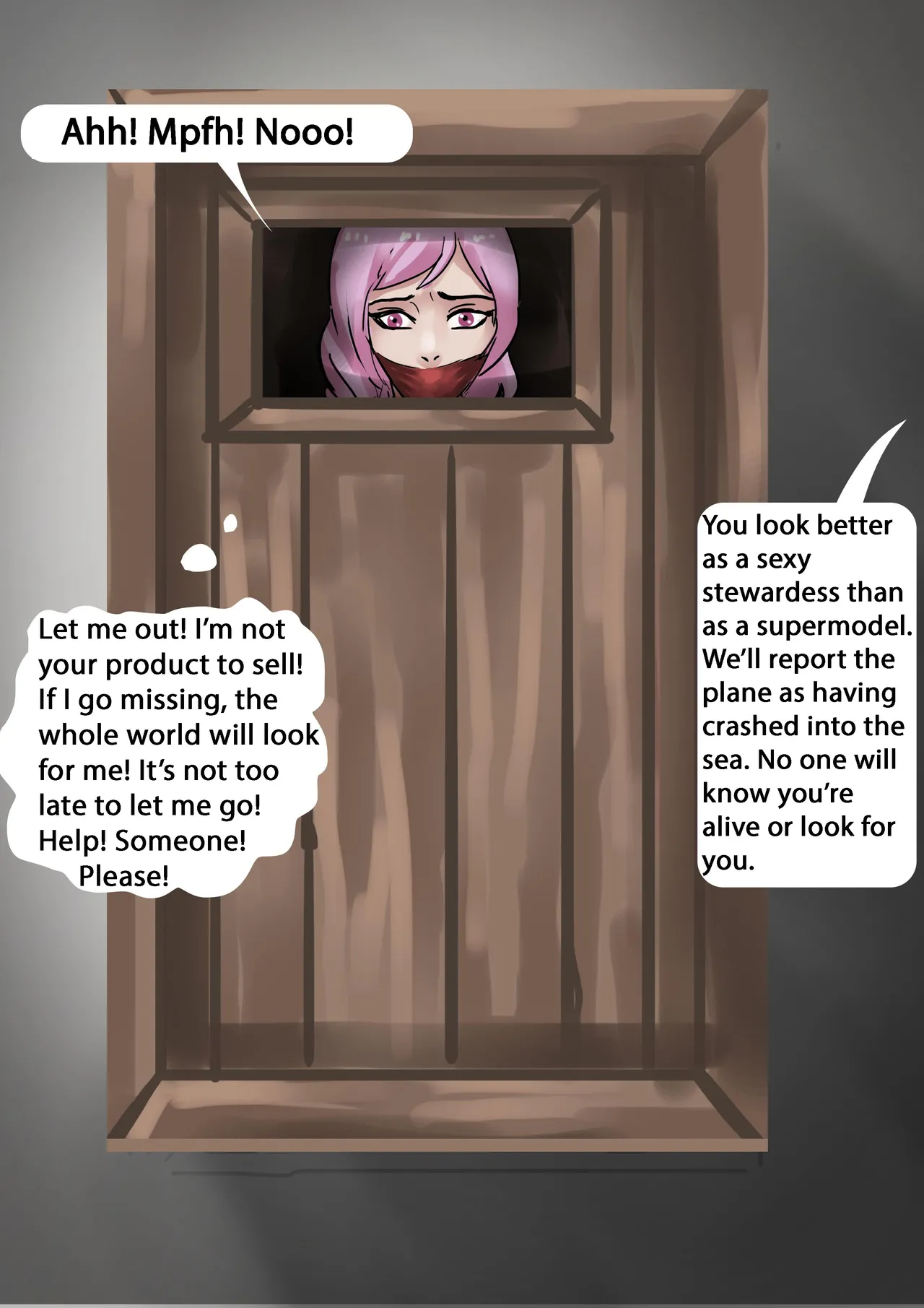 Stewardess 1-2 page 17 original parody - gag bondage hentai manga - read online free