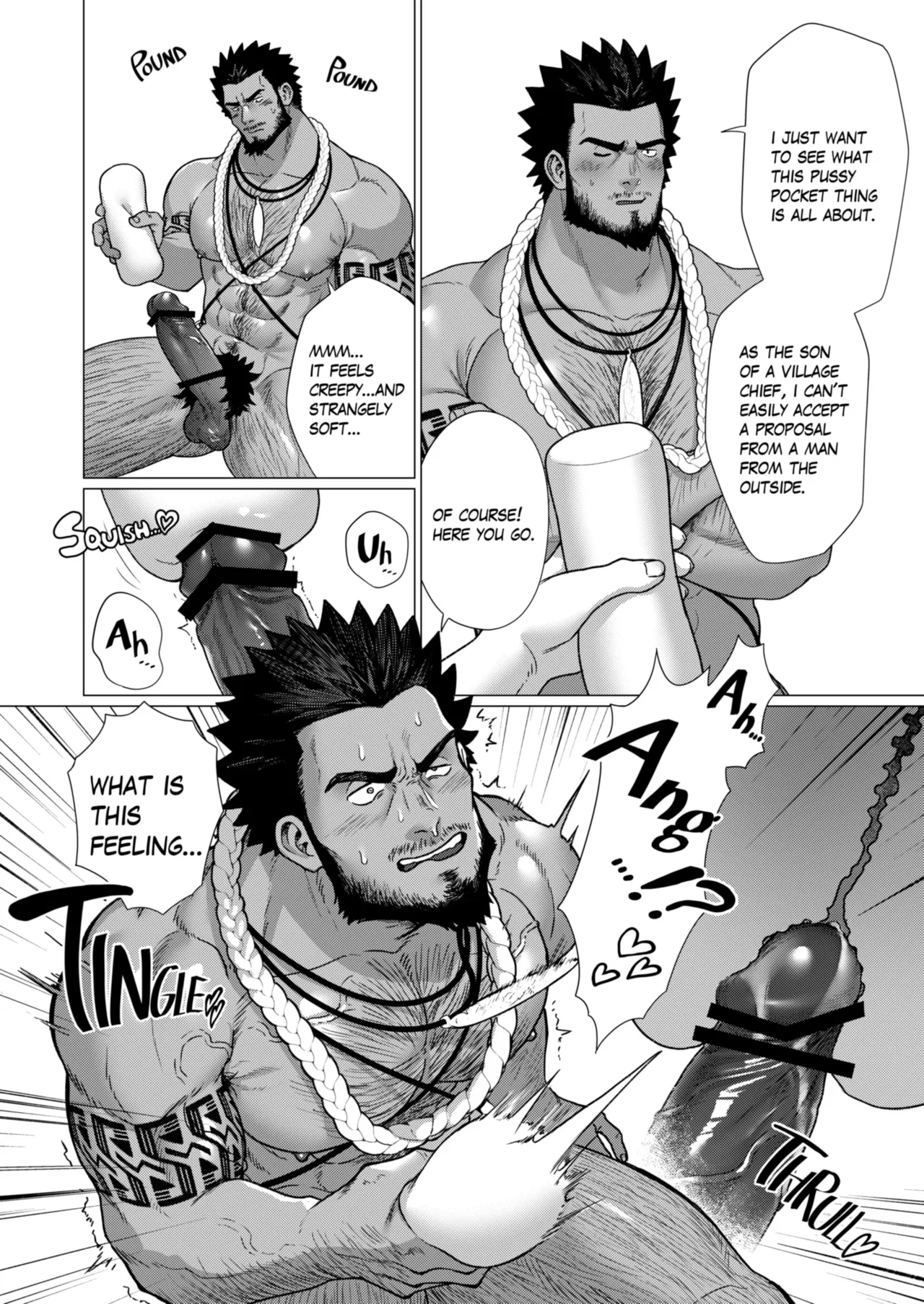 Men of the Tribal Village 1 page 16 original parody - muscle masturbation hentai manga - read online free