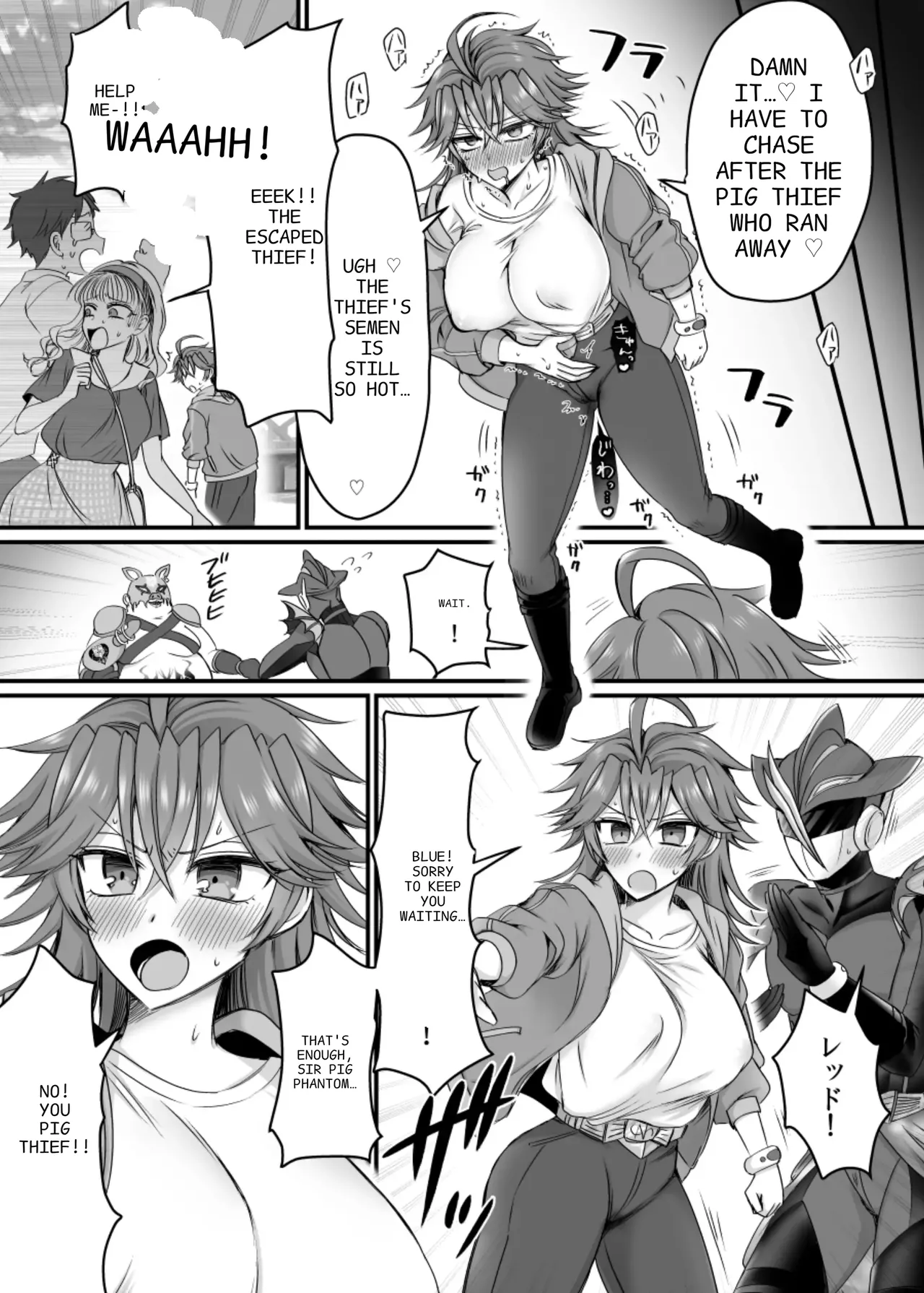 [Amaia Okashi Seisakusho (Moegi Oji-san)] Saber Red ~Seigi no Zako Onna Sentouin Hero~ | Saber Red: The Heroic Female Combatant of Justice [English] page 29 original parody - big breasts corruption hentai manga - read online free