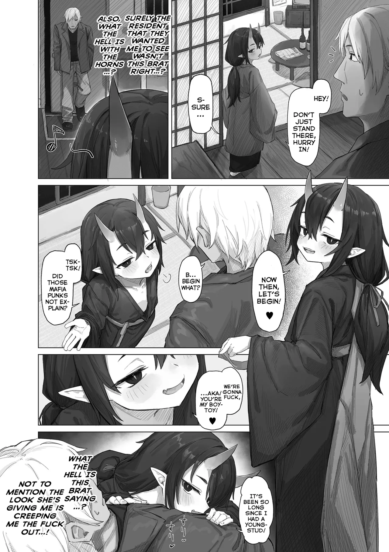 Page 2 of [Bonnou Obaa-chan] Oni ga Deru ka Hebi ga Deru ka | Caught Between an Oni and a Hard Place (Loli Babaa Senmon Anthology Chiyoko Maki no Shichi) [English] {Mistvern}