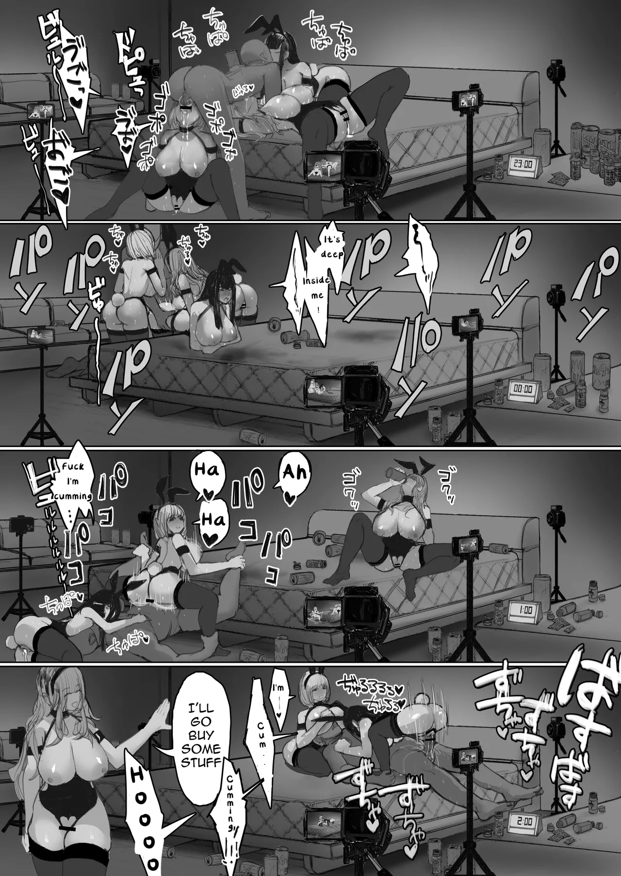 [E Tsuchiya (TUCCIAO)] Shakkin Gal 3-nin ga Doujin AV Satsuei shita Kekka | 3 Debt-Ridden Gyaru Shoot Home-Made Porn [English] page 41 original parody - sole male beauty mark hentai manga - read online free