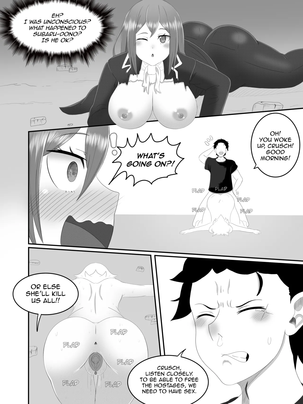 Capella x Subaru page 17 featuring crusch karsten re zero kara hajimeru isekai seikatsu parody - nakadashi small breasts hentai manga - read online free