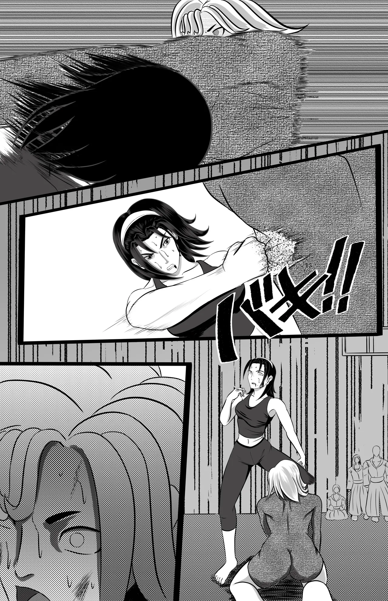 Jun Kazama's dojo challenge page 14 featuring jun kazama tekken parody - wrestling catfight hentai manga - read online free